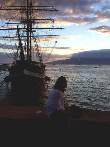 Beeman chillin' at sunset in Lahaina
